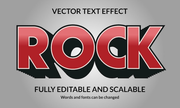 Rock Editable 3D text effect