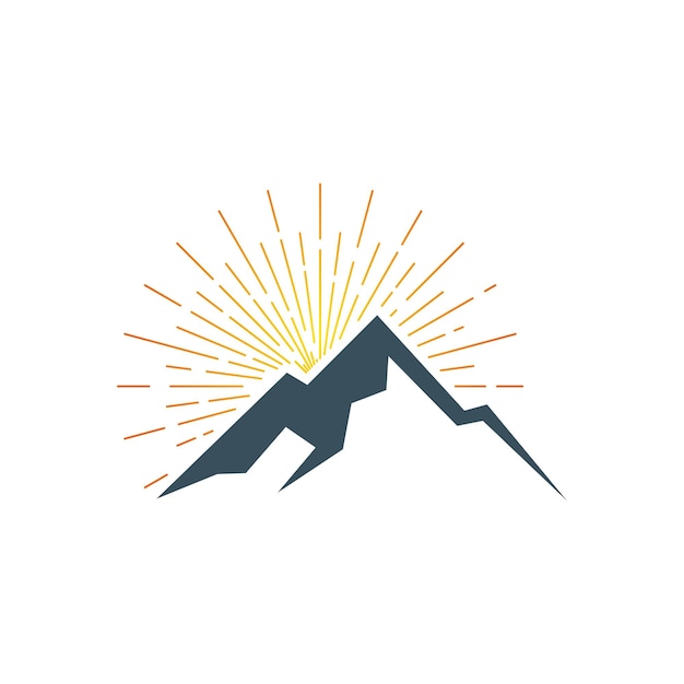 Rock Mountain Vector Logo Template