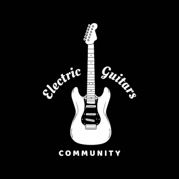 Rock Music Electric Guitar Illustration Vector Design