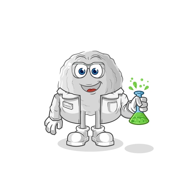 Rock scientist character cartoon mascot vector