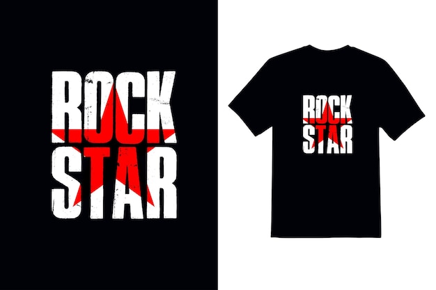 Rock Star Typeface T shirt design