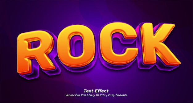 Vector rock text effect editable 3d text style