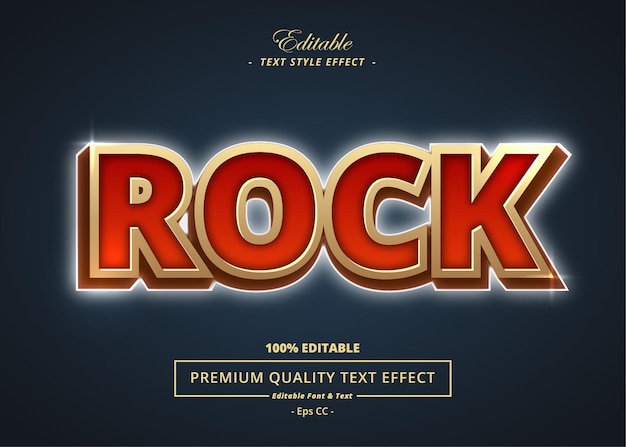 ROCK VECTOR TEXT STYLE EFFECT