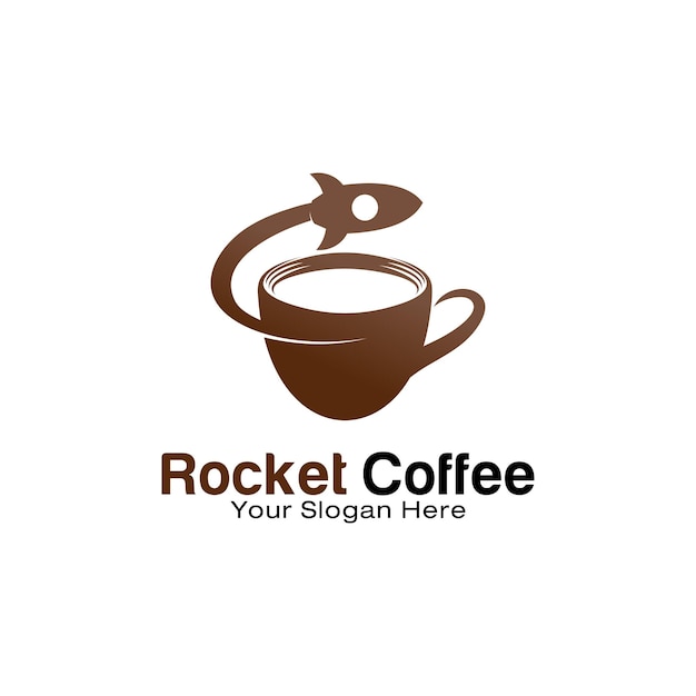 Rocket Coffee logo design template