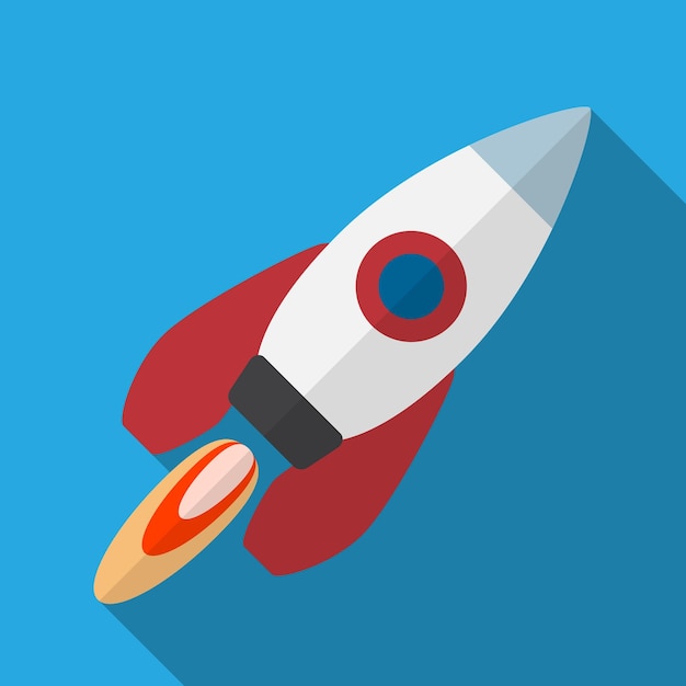 Rocket flat icon illustration isolated vector sign symbol