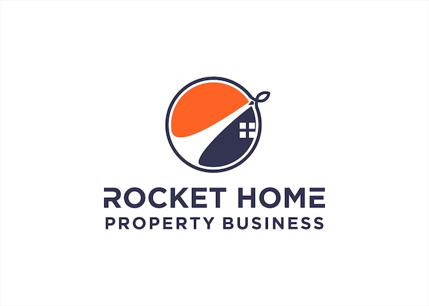 rocket home logo design investor sell real estate business property