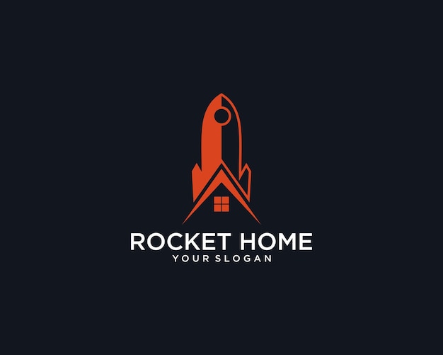 rocket home logo design