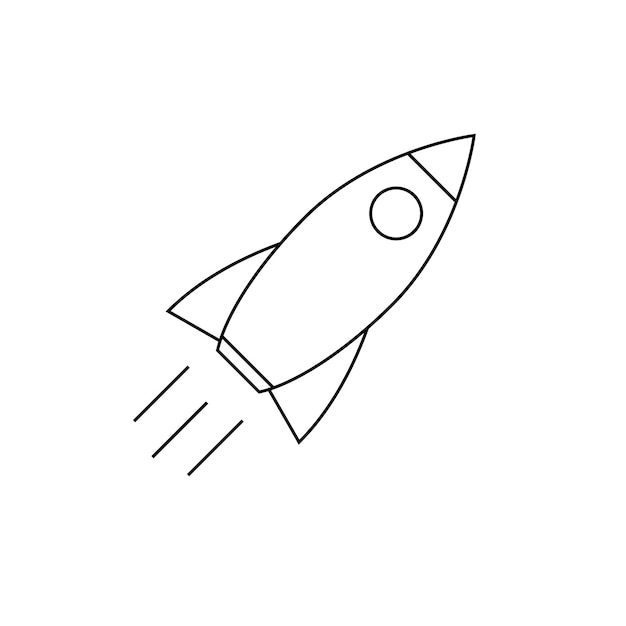 Rocket icon vector illustration isolated