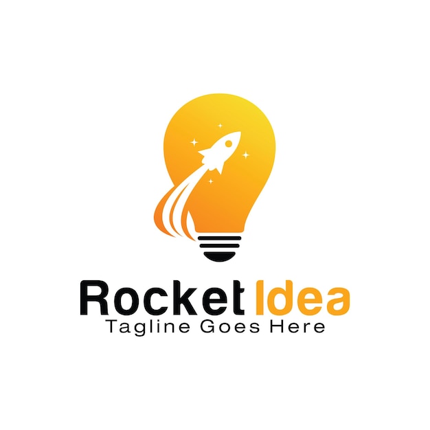 Rocket Idea logo design template