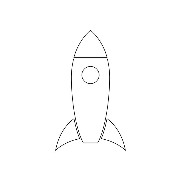 Rocket ilustration logo vector