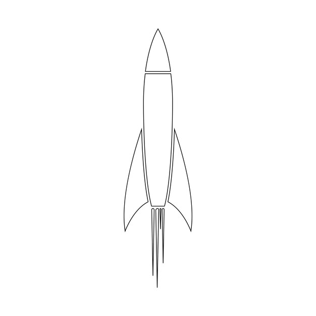 Rocket ilustration logo vector