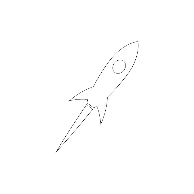 Rocket ilustration logo vector