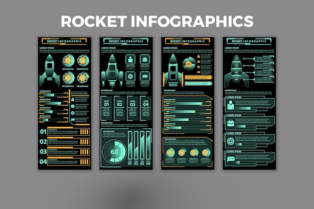 Rocket Infographic Template