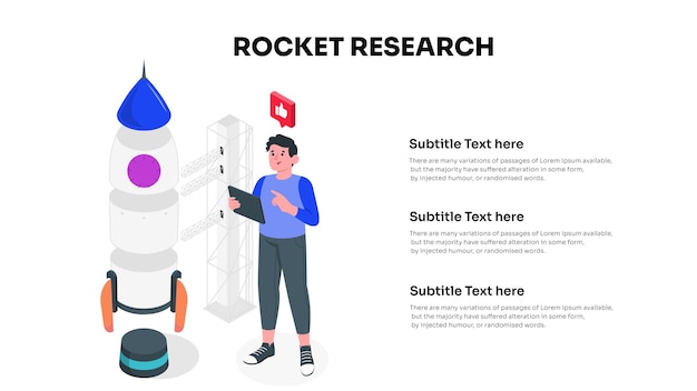 rocket infographic template