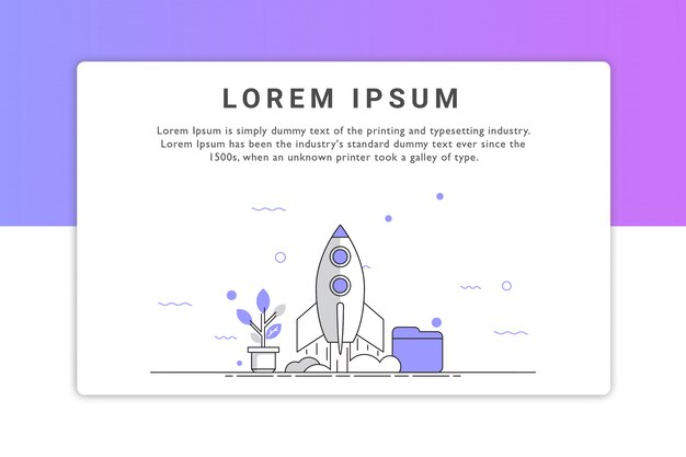 Vector rocket landing page