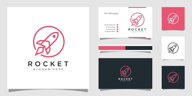 Rocket launch logo   template