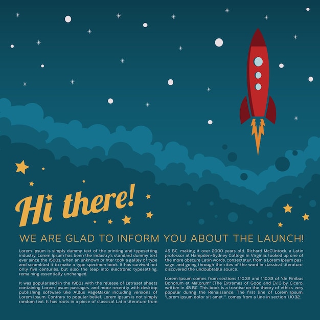 Rocket launch poster