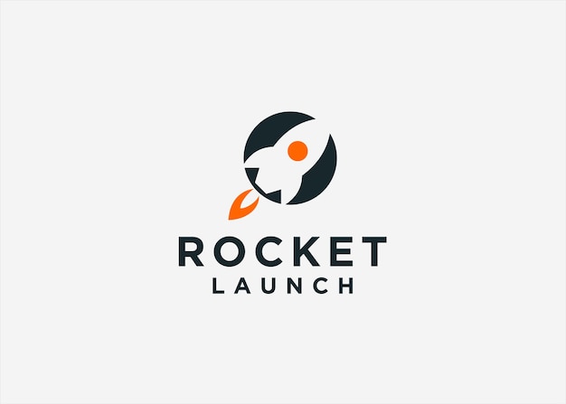 rocket logo design icon vector silhouette illustration