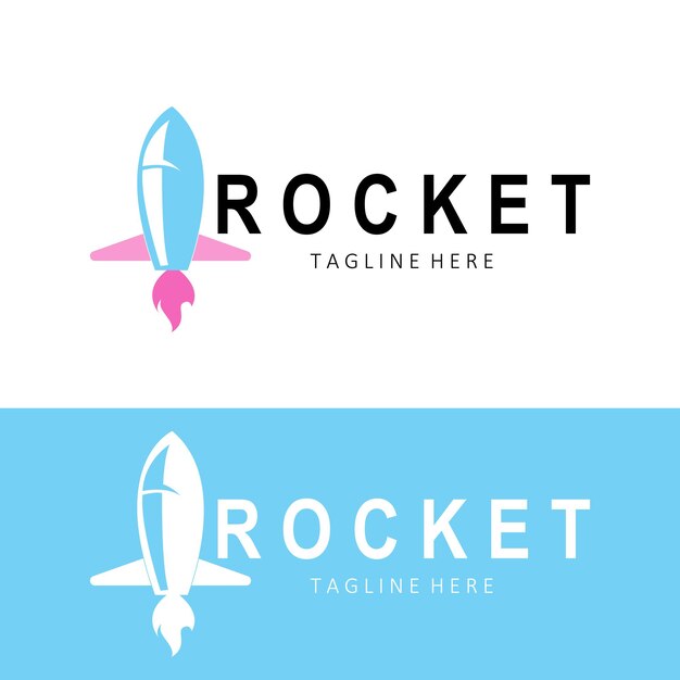 Rocket Logo Design space exploration vehicle