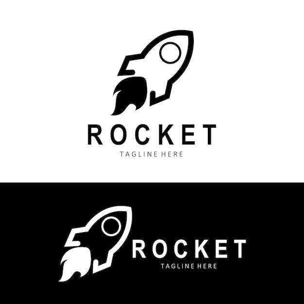 Rocket Logo Design space exploration vehicle