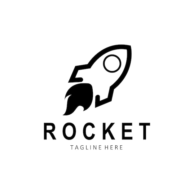 Rocket Logo Design space exploration vehicle