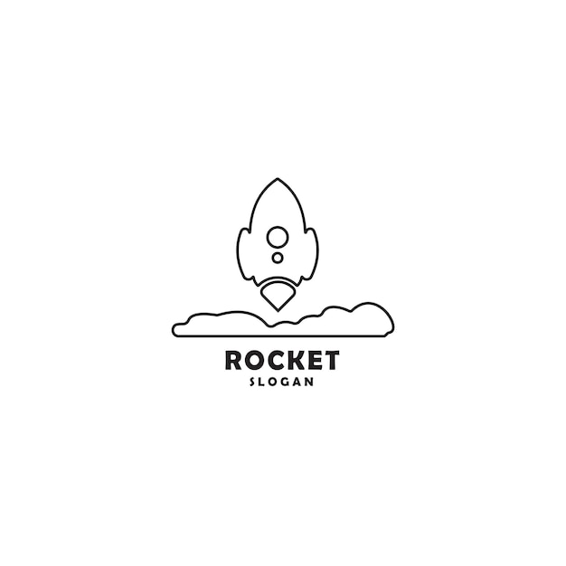 Rocket logo icon design template luxury premium vector