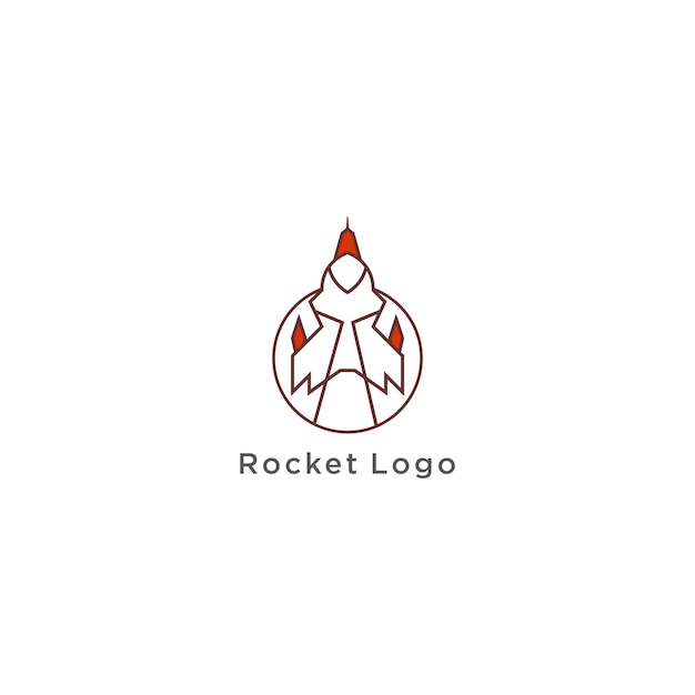 Rocket Logo. Simple Rocket Line Icon