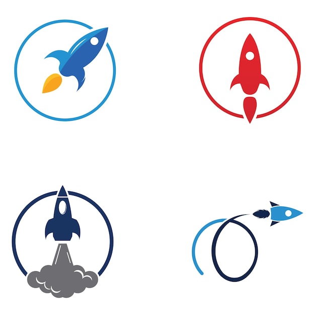 Rocket logo and symbol design vector illustration