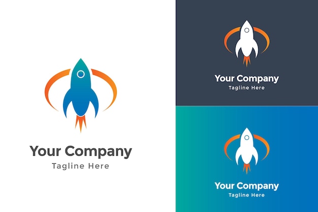 Rocket logo template design