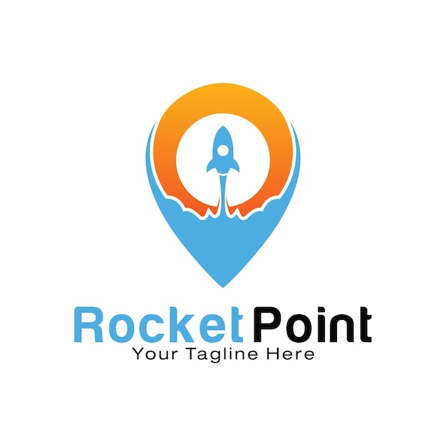 Rocket Point logo design template