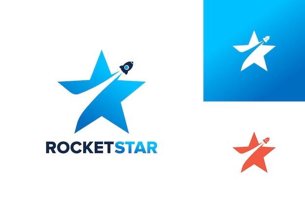 Rocket Star Logo Template Design Vector, Emblem, Design Concept, Creative Symbol, Icon