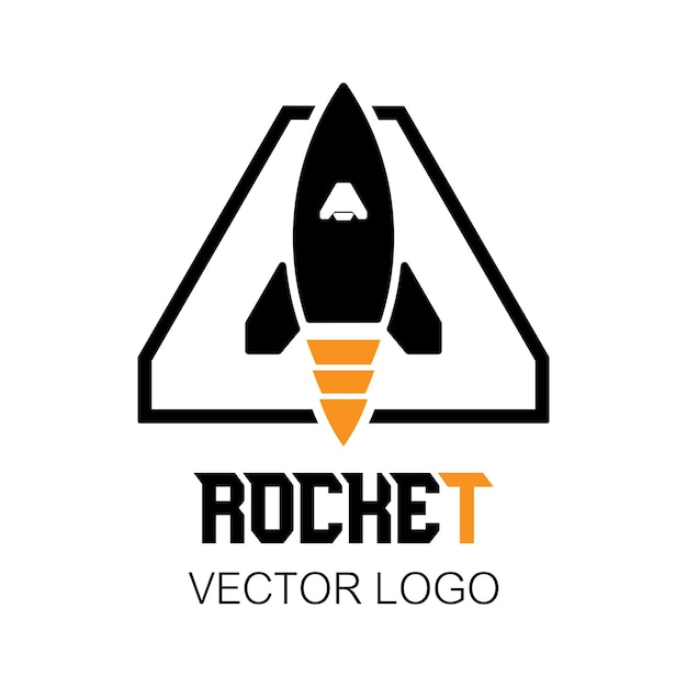 Rocket vector logo desain illustration