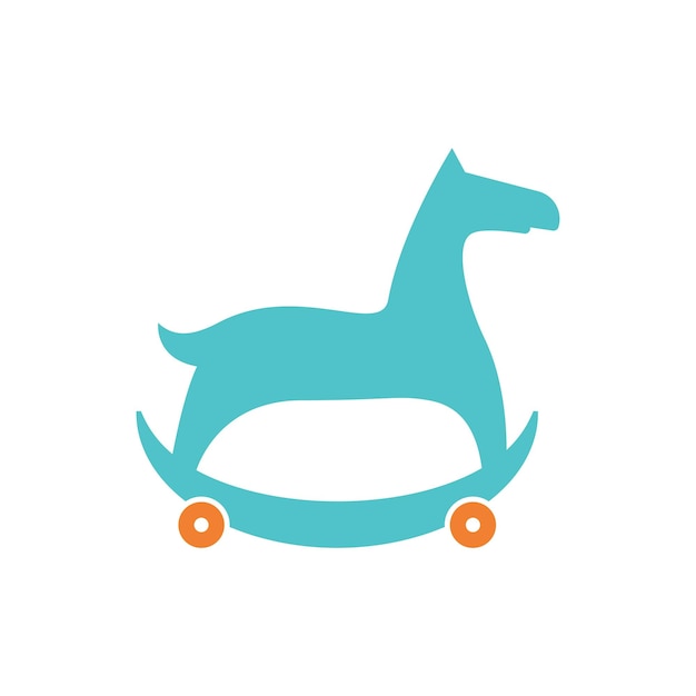 Rocking horse toy kids shop logo