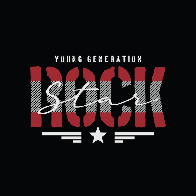 Rockstar illustration typography. perfect for t shirt design