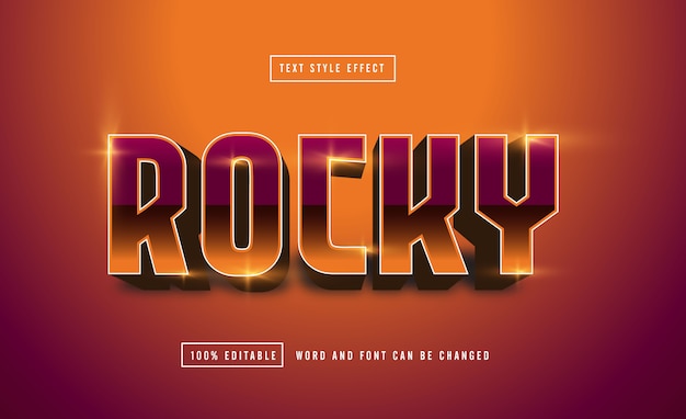 Rocky Retro text effect editable 