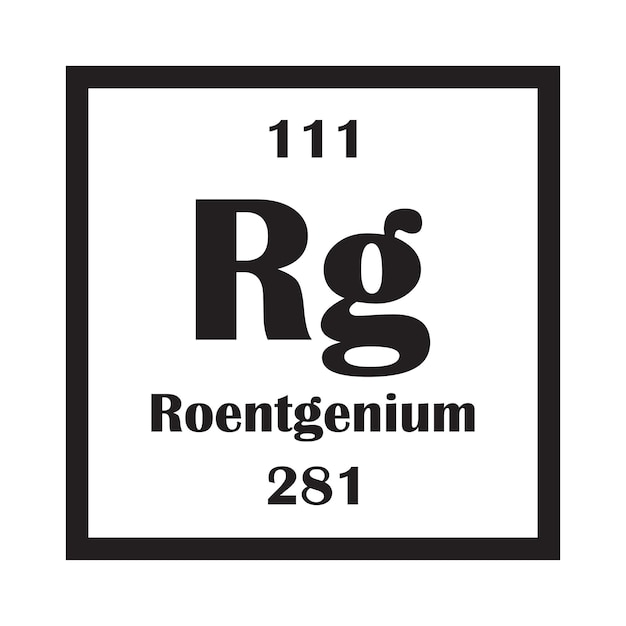 Roentgenium chemical element icon