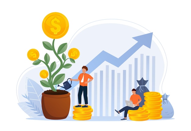 ROI return on investment performance measure from cost invested and profit efficiency