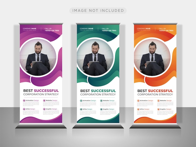 Roll Up Banner Design or Pull Up Banners Template