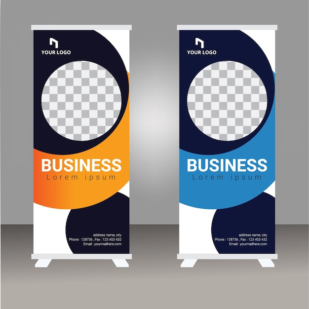 Roll up banner design template modern xbanner rull up design golf competition roll up bannemod