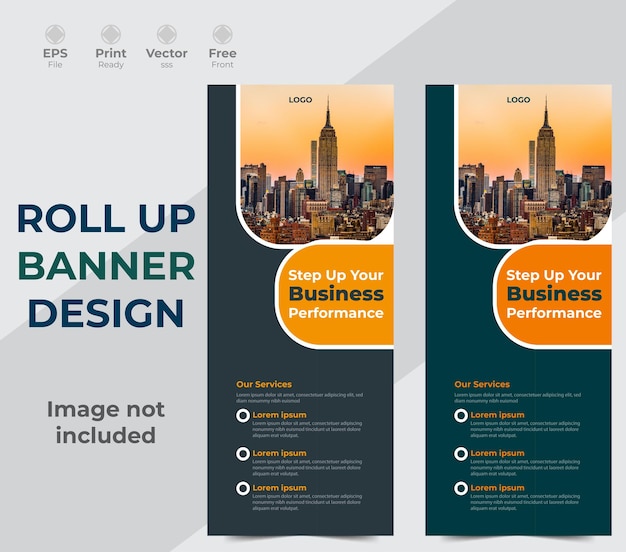 Roll up banner design template