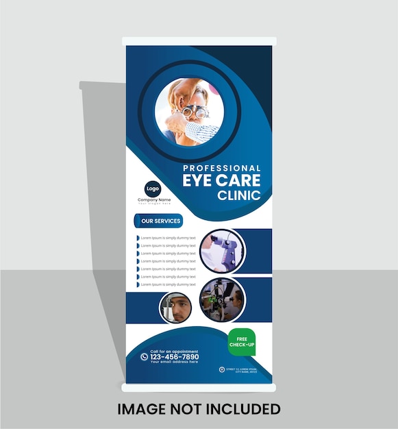 Roll up banner for eye clinic