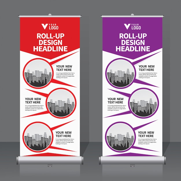 Roll up banner set