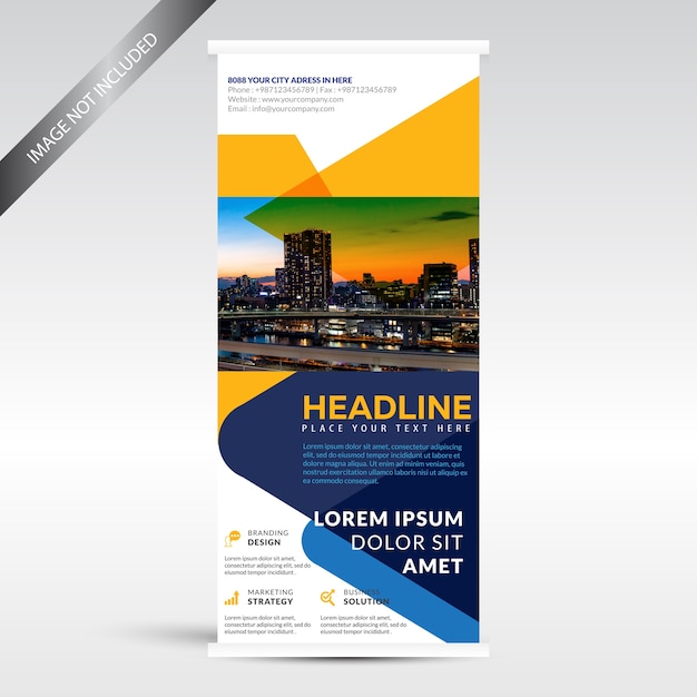 Roll up banner smart city template