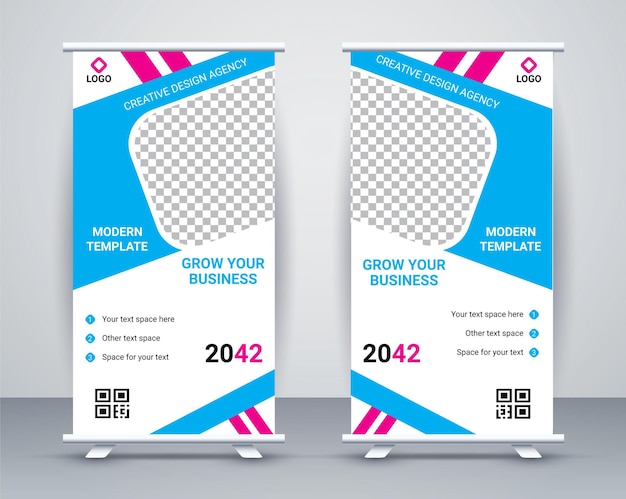 Roll up banner template design