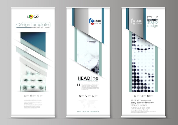 Roll up banner template set