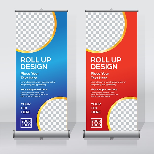 Roll up banner template