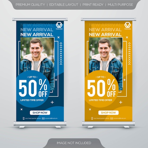 roll up banner template