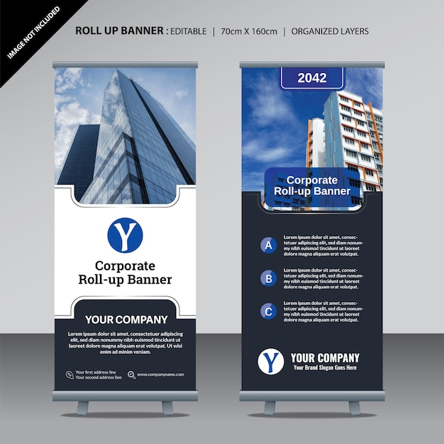 Roll up design template for corporate business