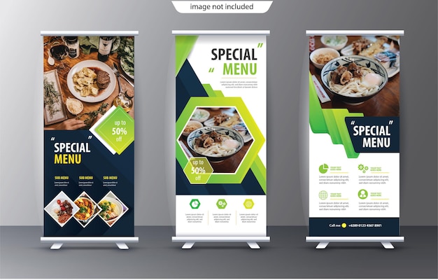 roll up display standee template for presentation purpose and advertising