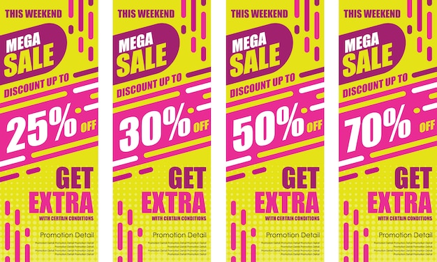 Roll up mega sale banner